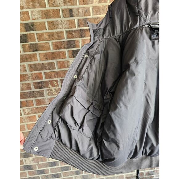 THE NORTH FACE HyVent 550 Gray Hood Coat Puffer Jacket Youth Medium Gift Winter - Picture 9 of 11